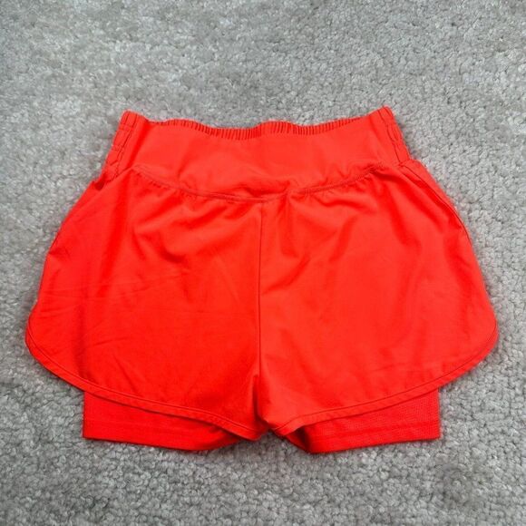 Gymshark Pulse Mid Rise Shorts Neon Orange - Picture 4 of 11